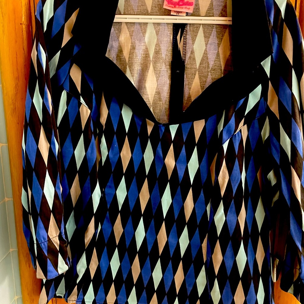 Pin up couture Harliquin top